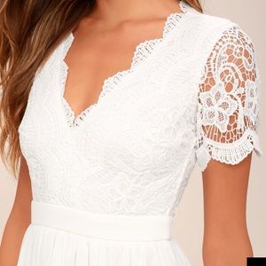 White Lulus Lace Dress